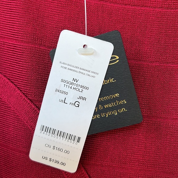 Red Bebe dress NWT - Picture 3 of 3